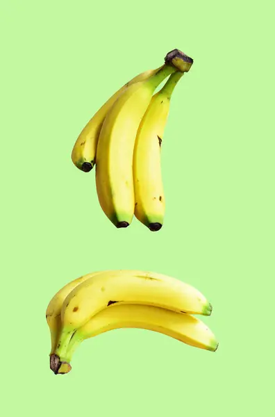 Banane Gialle Isolate Mazzo Banane Con Percorso Ritaglio Sfondo Bianco — Foto Stock