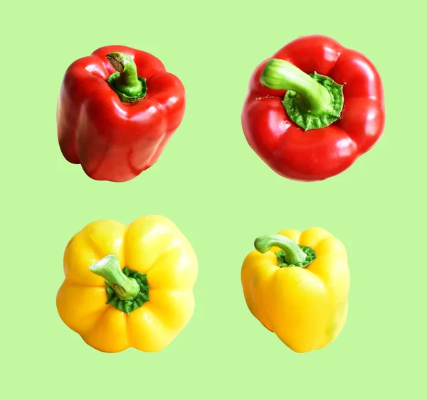 Red Bell Pepper Isolated White Background Clipping Path Shadow — Stock Photo, Image