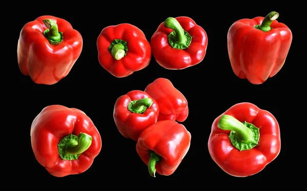 Κόκκινο Bell Pepper Απομονώνονται Λευκό Φόντο Απόληξη Μονοπάτι Δεν Σκιά — Φωτογραφία Αρχείου