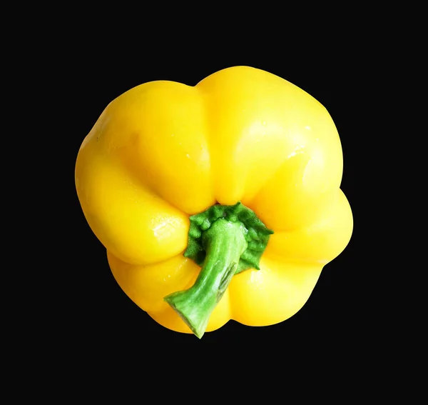 Yellow Bell Pepper Isolated White Background Clipping Path Shadow Slices — Stock Photo, Image