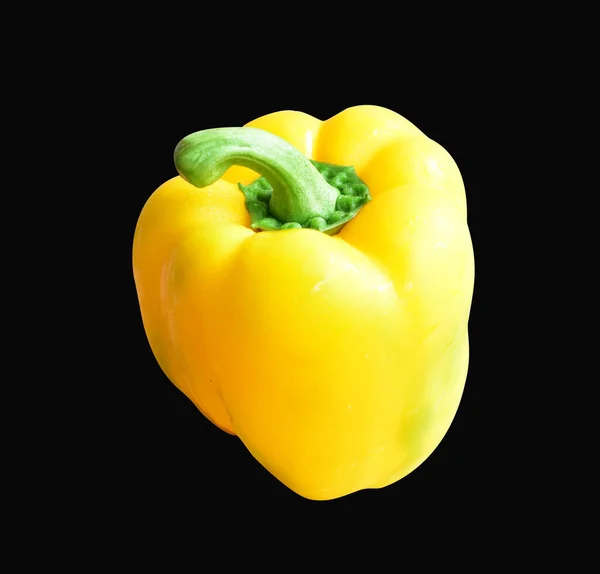 Κίτρινο Bell Pepper Απομονωμένο Λευκό Φόντο Μονοπάτι Κοπής Χωρίς Σκιά — Φωτογραφία Αρχείου