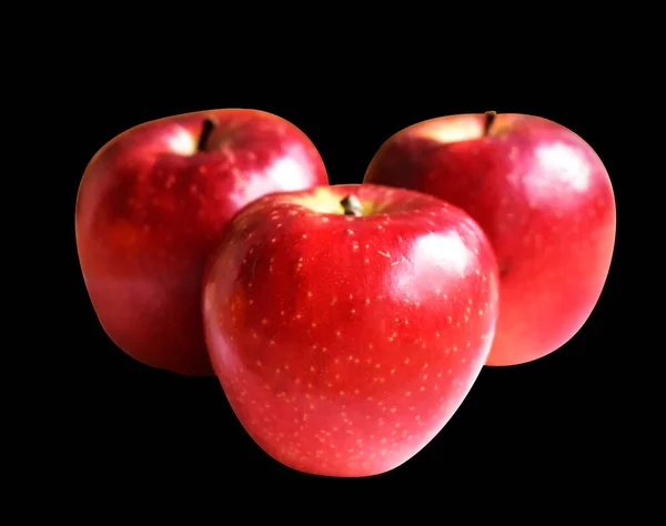 Pomme Rouge Isolée Avec Chemin Coupe Fond Blanc Pas Ombre — Photo