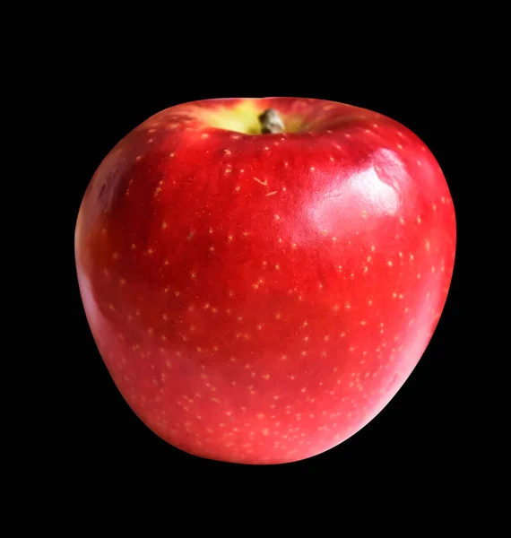 Mărul Roșu Izolat Cale Tăiere Fundal Alb Fără Umbră Fructe — Fotografie, imagine de stoc