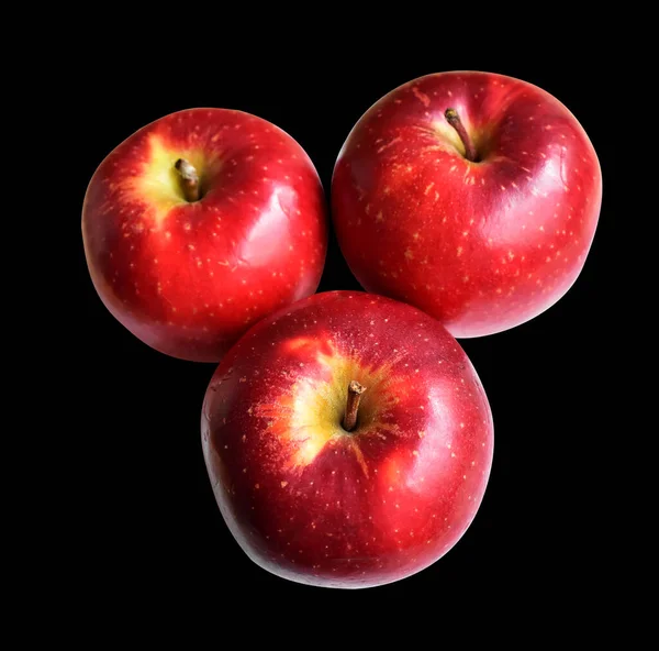 Pomme Rouge Isolée Avec Chemin Coupe Fond Blanc Pas Ombre — Photo