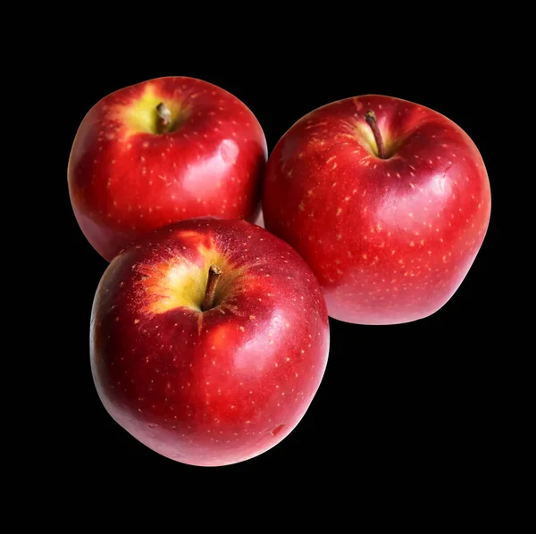 Κόκκινο Μήλο Απομονωμένο Μονοπάτι Λευκό Φόντο Χωρίς Σκιά Φρέσκα Φρούτα — Φωτογραφία Αρχείου