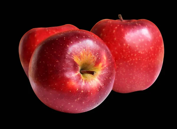 Pomme Rouge Isolée Avec Chemin Coupe Fond Blanc Pas Ombre — Photo