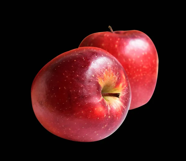 Pomme Rouge Isolée Avec Chemin Coupe Fond Blanc Pas Ombre — Photo