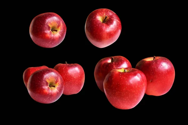 Manzana Roja Aislada Con Ruta Recorte Fondo Blanco Sin Sombra — Foto de Stock