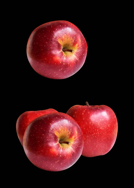 白い背景にクリッピングパスで隔離された赤いリンゴ 新鮮な果物 — ストック写真