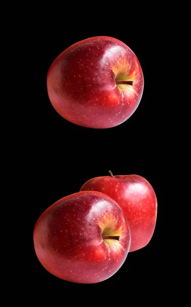 Manzana Roja Aislada Con Ruta Recorte Fondo Blanco Sin Sombra — Foto de Stock