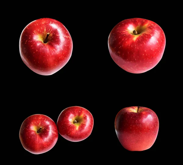 Beyaz Arka Planda Kırpma Yolu Olan Kırmızı Elma Gölge Yok — Stok fotoğraf