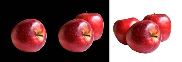 Red Apple Isolated Clipping Path White Background Shadow Fresh Fruit — Stock Photo, Image