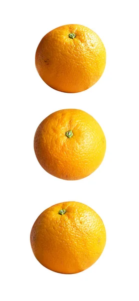 Zestaw Pomarańczy Wyizolowany Ścieżką Wycinania Białym Tle Bez Cienia Zdrowe — Zdjęcie stockowe