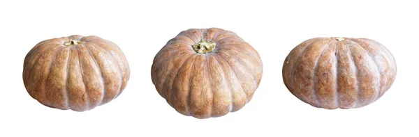 Sliced Pumpkin Isolated Pumpkin Pieces Clipping Path White Background Shadow — Stock Photo, Image
