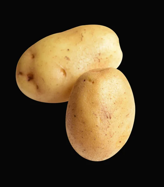 Ziemniak Izolowany Ścieżką Wycinania Białym Tle Widok Boku Bez Cienia — Zdjęcie stockowe