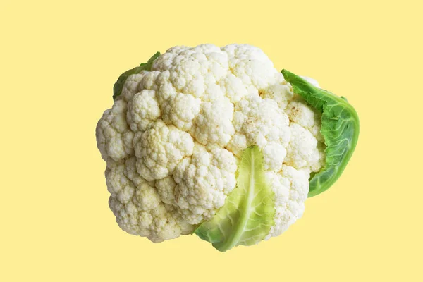 Fresh Cauliflower Isolated Green Broccoli Isolated Clipping Path White Background — Stock Photo, Image