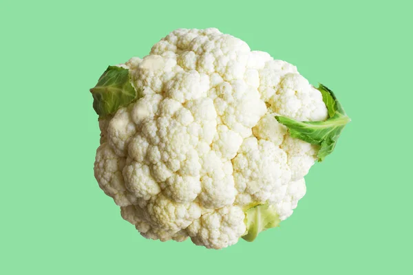 Fresh Cauliflower Isolated Green Broccoli Isolated Clipping Path White Background — Stock Photo, Image