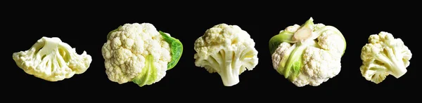 Coliflor Fresca Aislada Brócoli Verde Aislado Con Camino Recorte Fondo — Foto de Stock