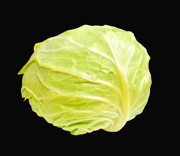 Fresh Green Cabbage Isolated Clipping Path White Background Shadow Cabbage — Stock Photo, Image