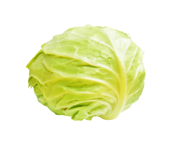 Fresh Green Cabbage Isolated Clipping Path White Background Shadow Cabbage — Stock Photo, Image