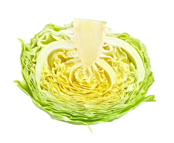 Fresh Green Cabbage Isolated Clipping Path White Background Shadow Cabbage — Stock Photo, Image