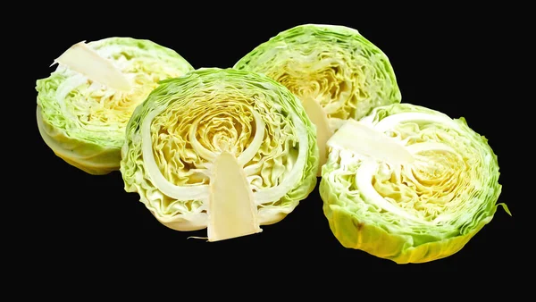 Fresh Green Cabbage Isolated Clipping Path White Background Shadow Cabbage — Stock Photo, Image