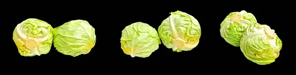 Fresh Green Cabbage Isolated Clipping Path White Background Shadow Cabbage — Stock Photo, Image