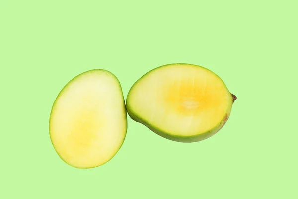 Grüne Mango Isoliert Mit Clipping Pfad Kein Schatten Weißem Hintergrund — Stockfoto