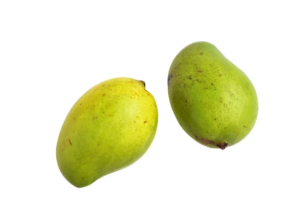 Mango Verde Isolato Con Percorso Ritaglio Nessuna Ombra Sfondo Bianco — Foto Stock