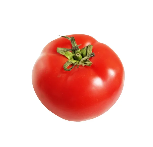 Grande Tomate Rouge Avec Chemin Coupe Pas Ombre Fond Noir — Photo