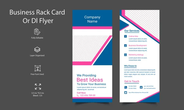 Kurumsal Rack kart dl Flyer Banner şablonu. Creative Business Rack kartı veya Dl broşür tasarımı