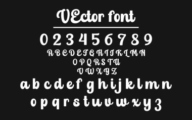 Zıpzıp Retro Betik Yazıtipi Yumuşak Vintage Lokanta Vektörü Yazı tipi