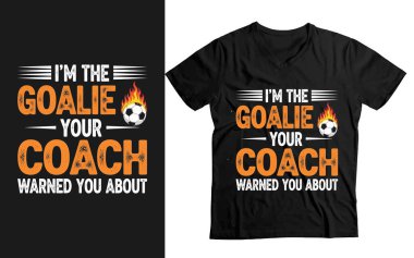 Komik Futbol Kalecisi T-Shirt Vektörü - 