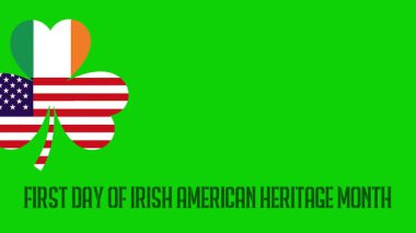 İrlanda Amerikan Mirasının İlk Günü Ay Döngüsü Canlandırma Metni