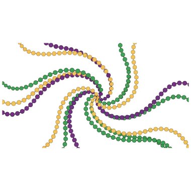 Mardi Gras Boncukları Girdap Vektörü - Şenlikli Tasarım