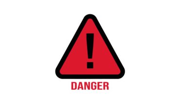 Ünlem İşaretli Kırmızı Tehlike Uyarı İşareti