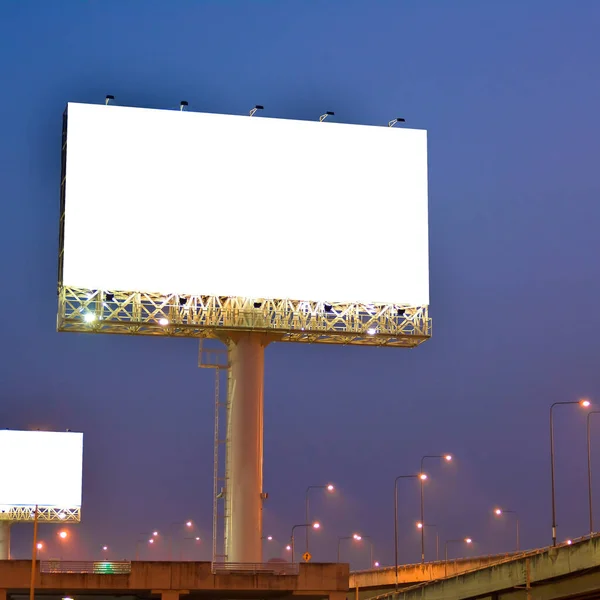 Billboard Blank Outdoor Advertising Poster Blank Billboard Advertisement — Stock Photo, Image