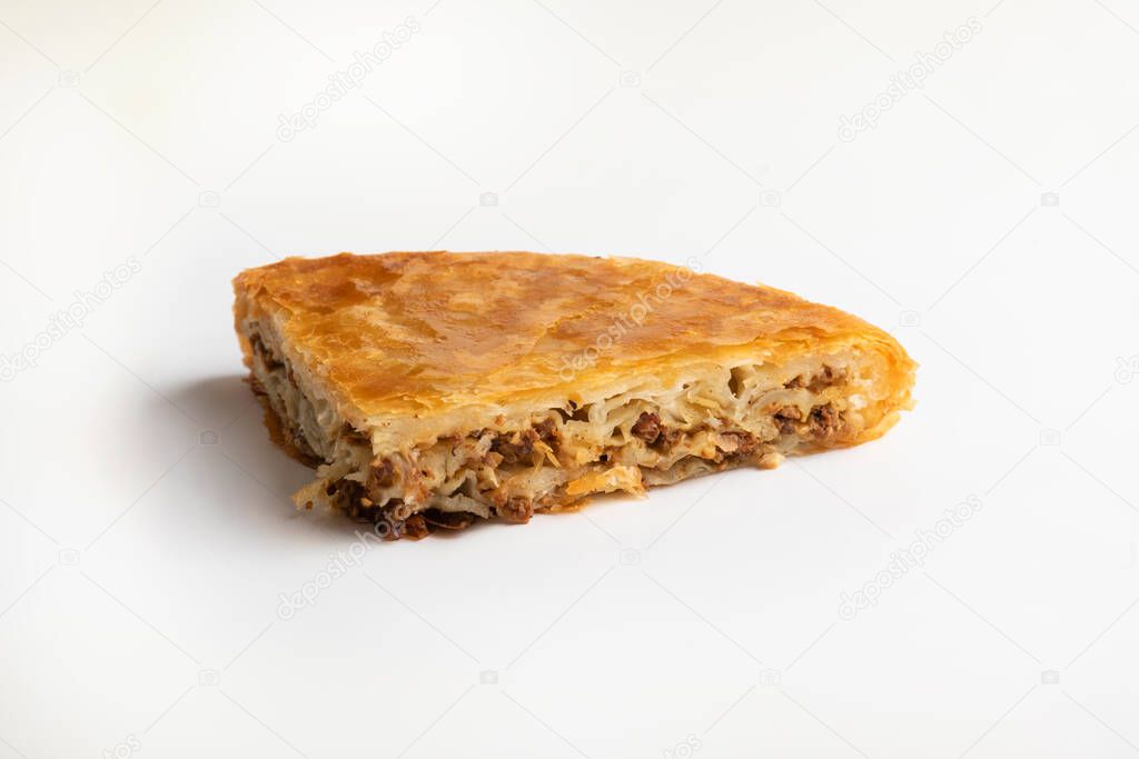 Burek. Traditional Balcan meat pie.