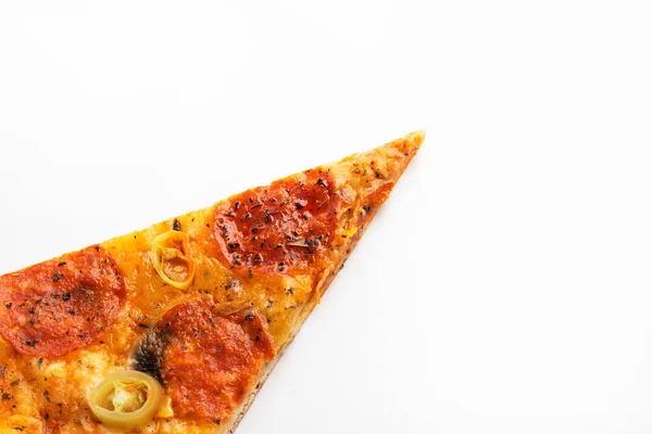 Pizza Chilly Auf Weißem Hintergrund — Stockfoto