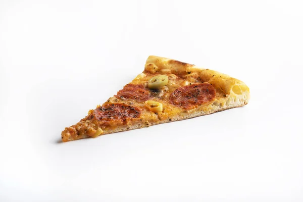 Pizza Chilly Auf Weißem Hintergrund — Stockfoto