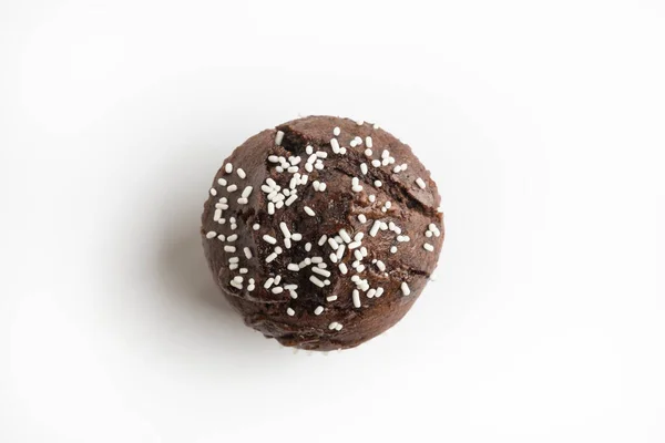 Schokoladenmuffin Auf Weißem Hintergrund — Stockfoto
