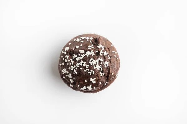 Čokoládový Muffin Bílém Pozadí — Stock fotografie