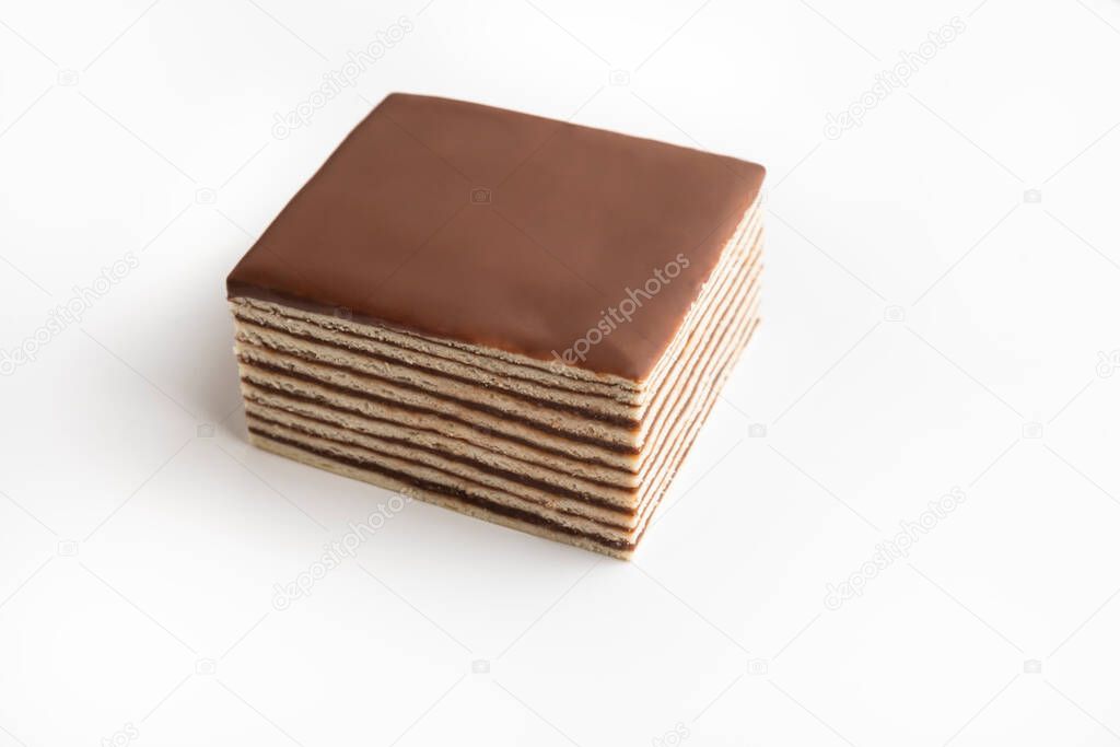 Hungarian Cake on a white background