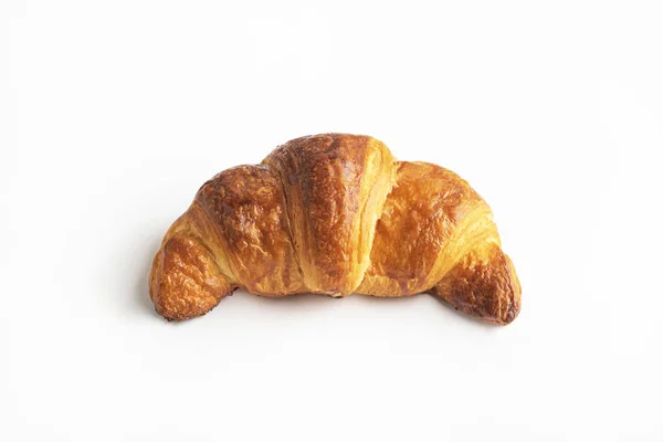 Čerstvý Croissant Bílém Pozadí — Stock fotografie