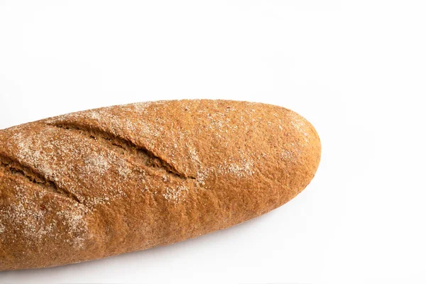 Ржаной Хлеб Белом Фоне — стоковое фото
