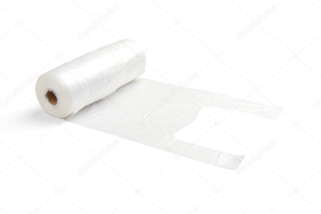 Pack of plastic bags with handle