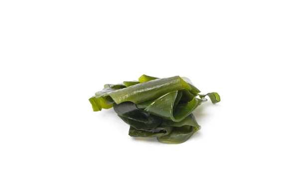 Alga Marina Wakame Isolato Sfondo Bianco Cibo Giapponese — Foto Stock