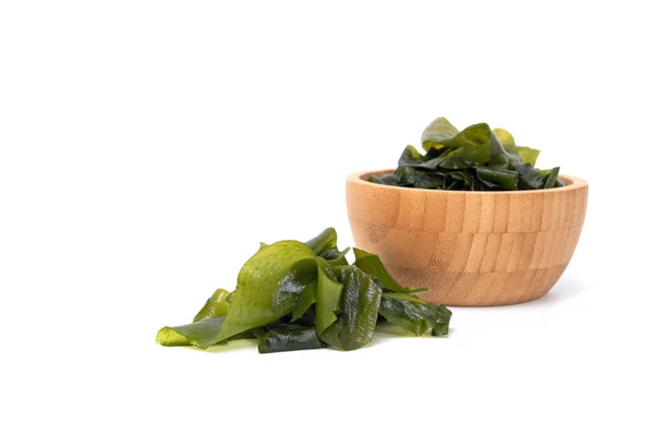 Seaweed Wakame Isolated White Background Selective Focus Japanese Food — Stock Fotó