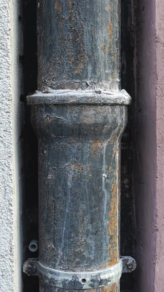 Cast Iron Detail Downpipe Rainwater — Stock Photo, Image