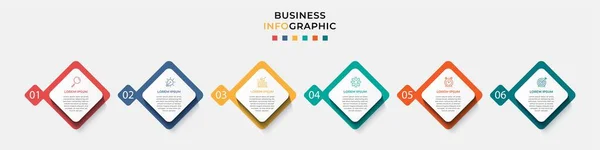 Business Infographic Tasarım Şablonu Simgeli Seçenek Veya Basamaklı Vektör Şlem — Stok Vektör